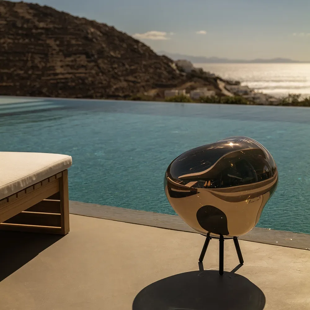 Melt Portable Large Stehlampe Copper LED