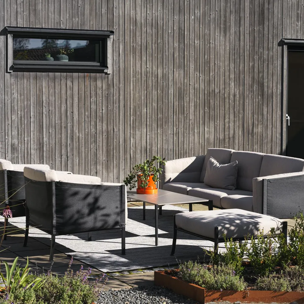 HALLAVARA Couchtisch 146x66cm - Schwarz