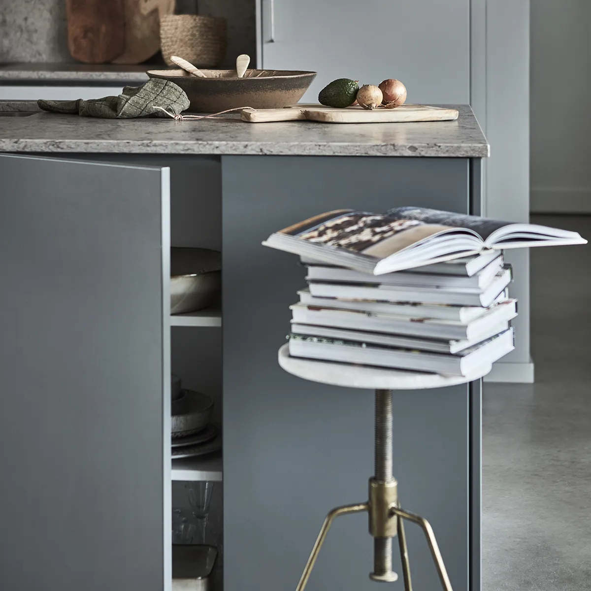  MILAN Hocker Messing Ø44 cm