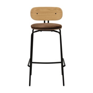 Curious Barhocker Eiche/Schwarz Teddy Brown