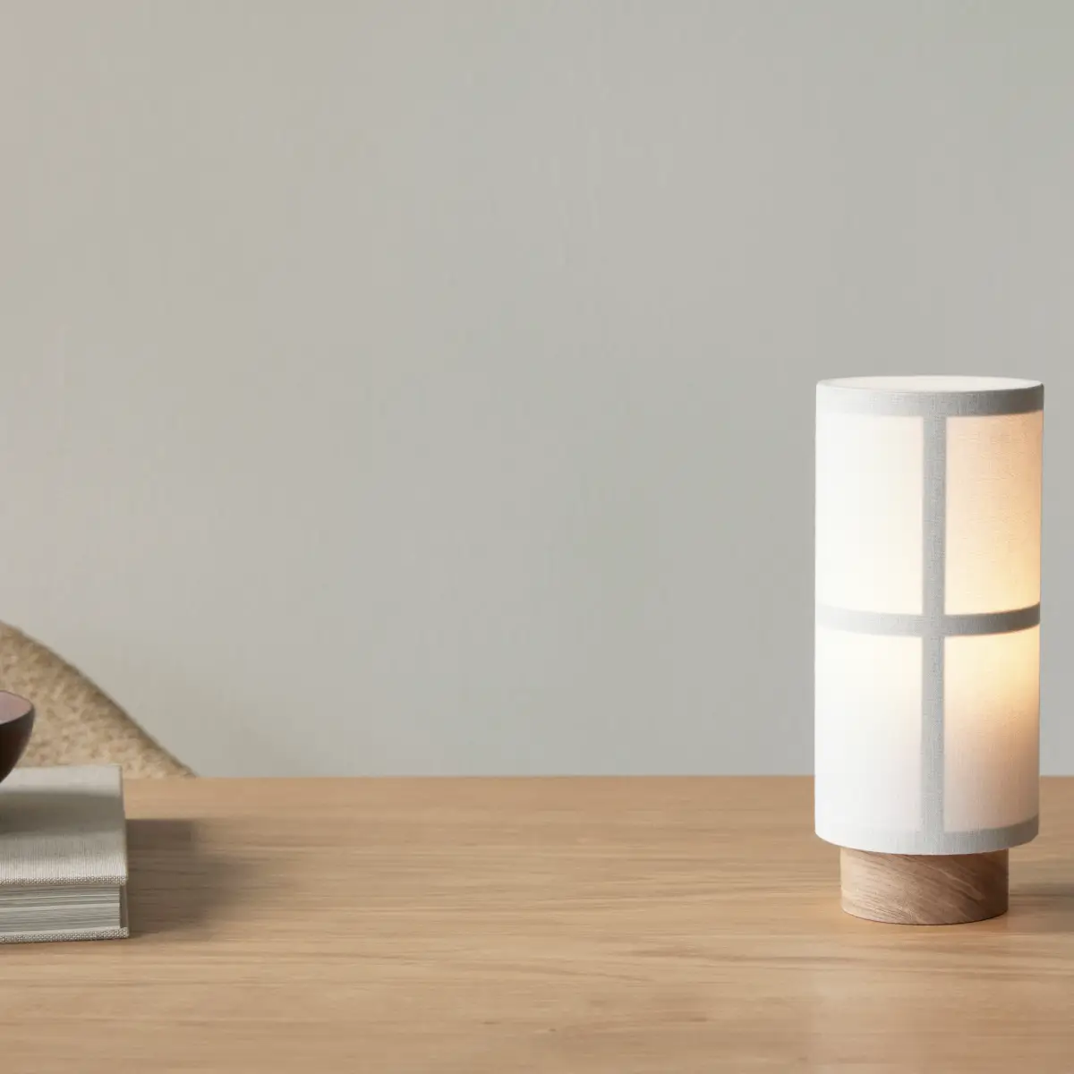 Hashira Tragbare Lampe Linne Raw
