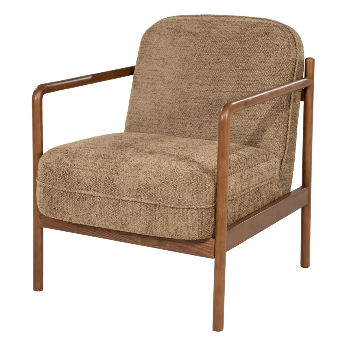 Sutton 66x77x82 cm Eiken Holz & Stoff Braun