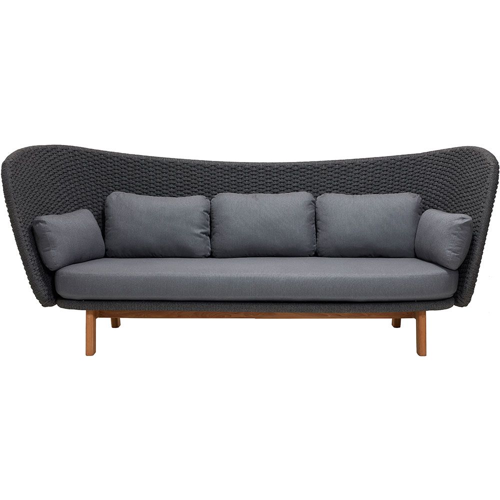 Peacock Wing Sofa Dunkelgrau inkl. Kissen