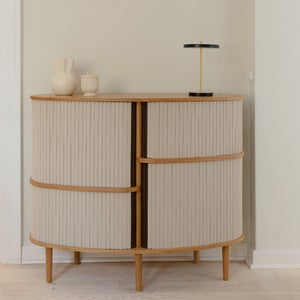 Audacious Highboard Schrank Eiche/White Sands