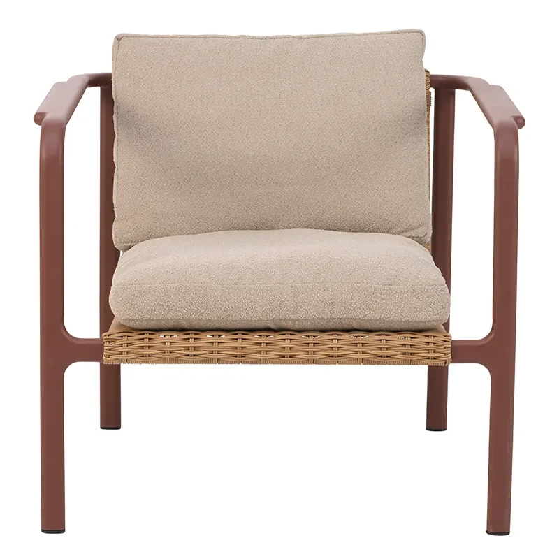 Motty sessel Zin Red / Teddy Beige