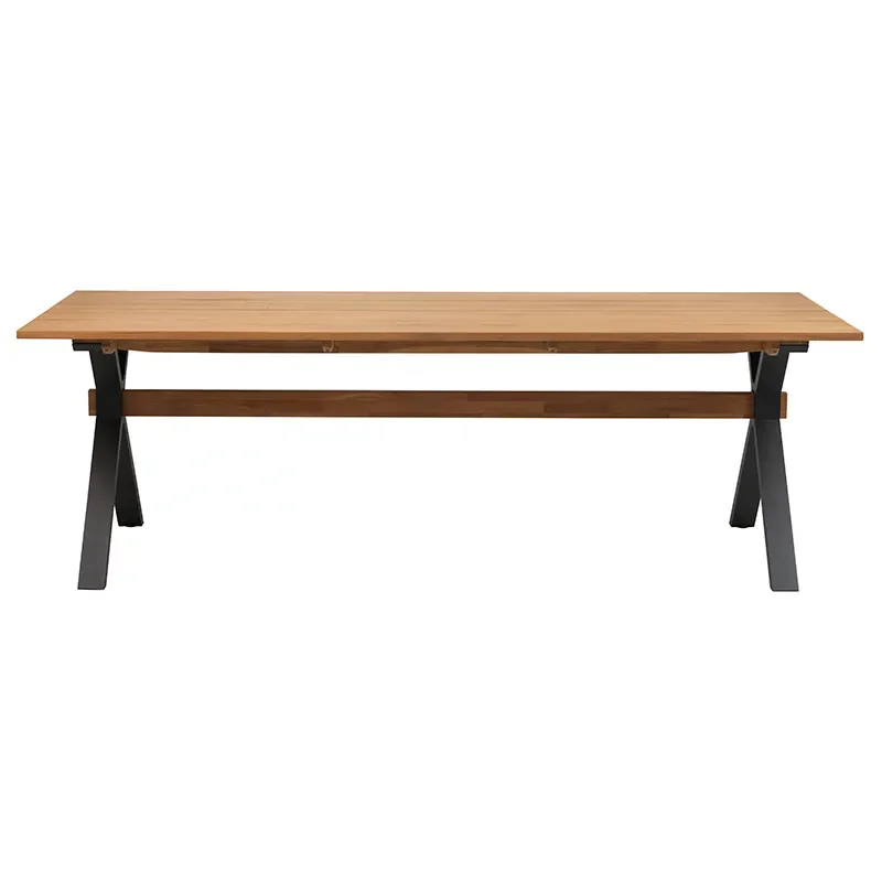 Mark esstisch 95x230 cm schwarz / teak