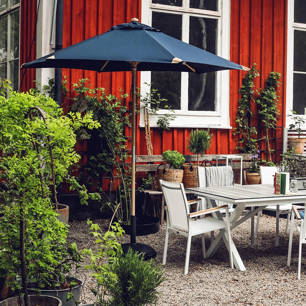 Trieste Holz Sonnenschirm 250 cm marine