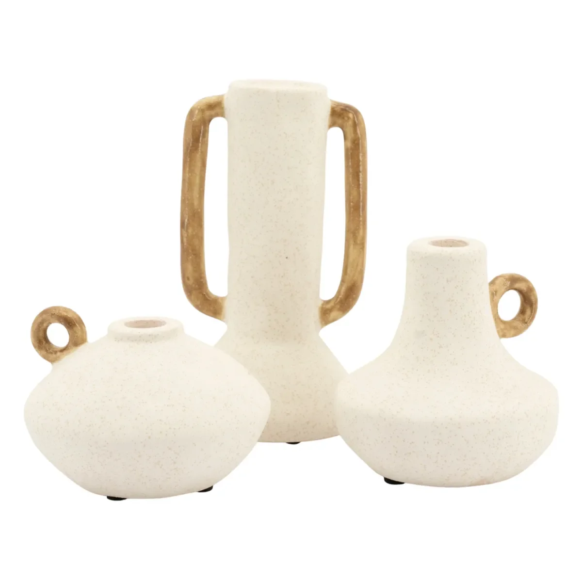 Claypanions ( set of 3) 13x9 cm Steingut Off white