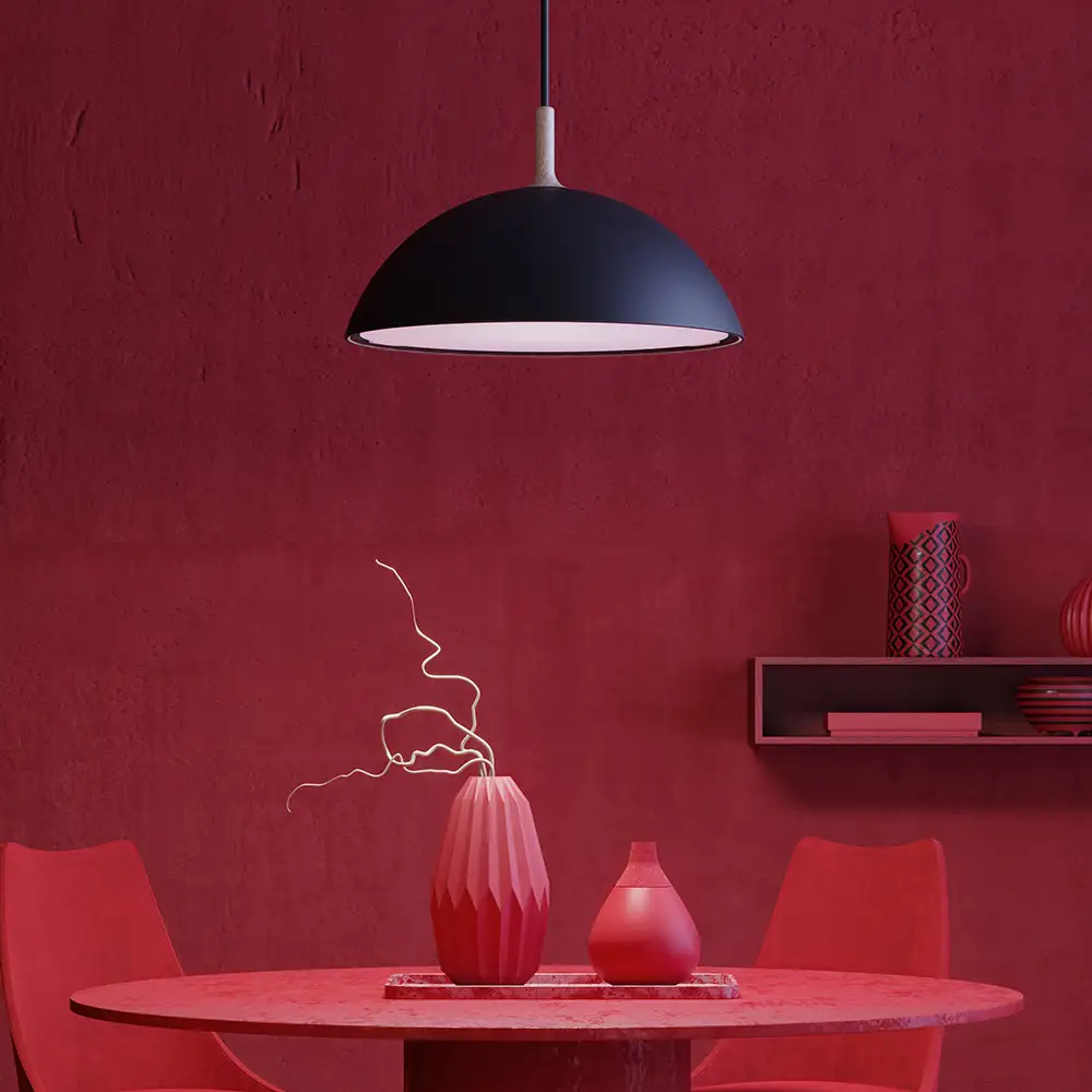 Bowl pendel schwarz E27 