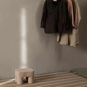 Calm Kelim Teppich 200x300 cm - Dark Sand/Off-white