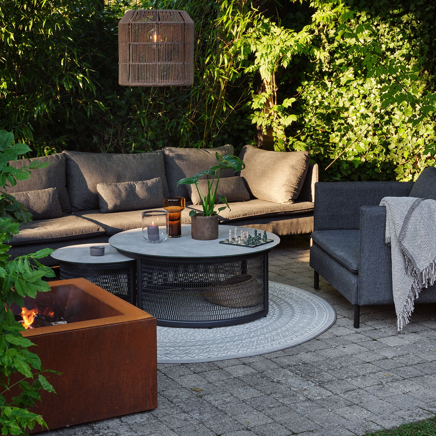 Callisto 2-Sitzer-Sitzgruppe grau