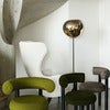 Melt Cone Slim Stehlampe Gold LED