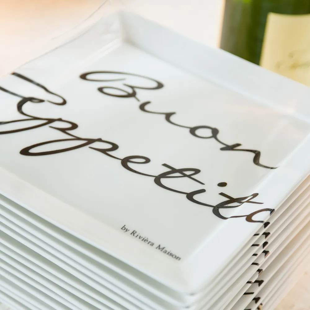 Buon Appetito quadratischer Teller 26 x 26 cm