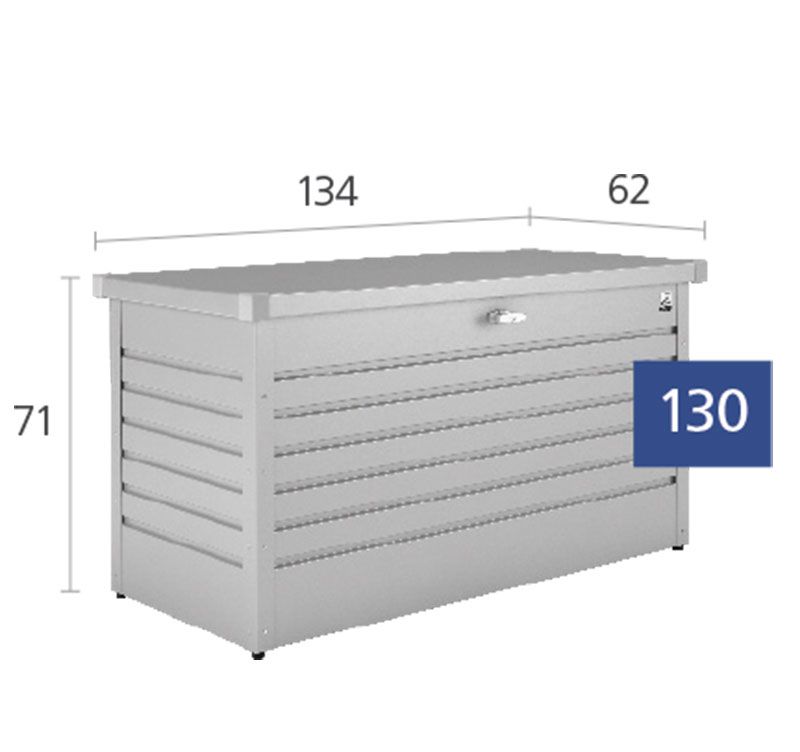 LeisureTime Box 130 metallisch quarzgrau Biohort