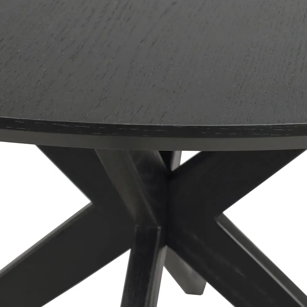 Calverton Esstisch Ø120 cm schwarz Eiche