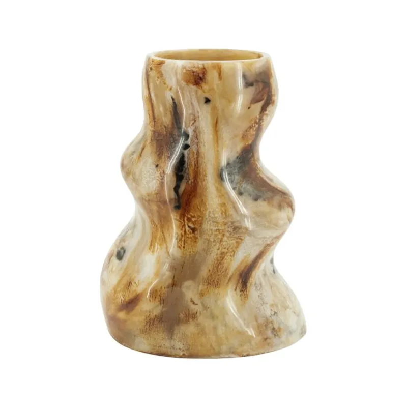Stonea 1 Vase 19x17x26 cm Kunstharz braun