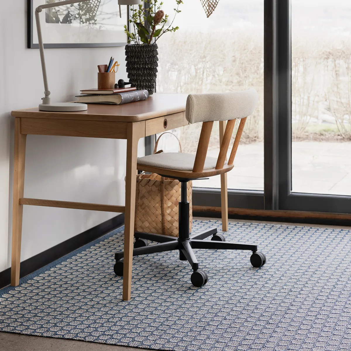 Wendbarer Kunststoffteppich MIMI Ocean Blue/Cream 70x120 cm