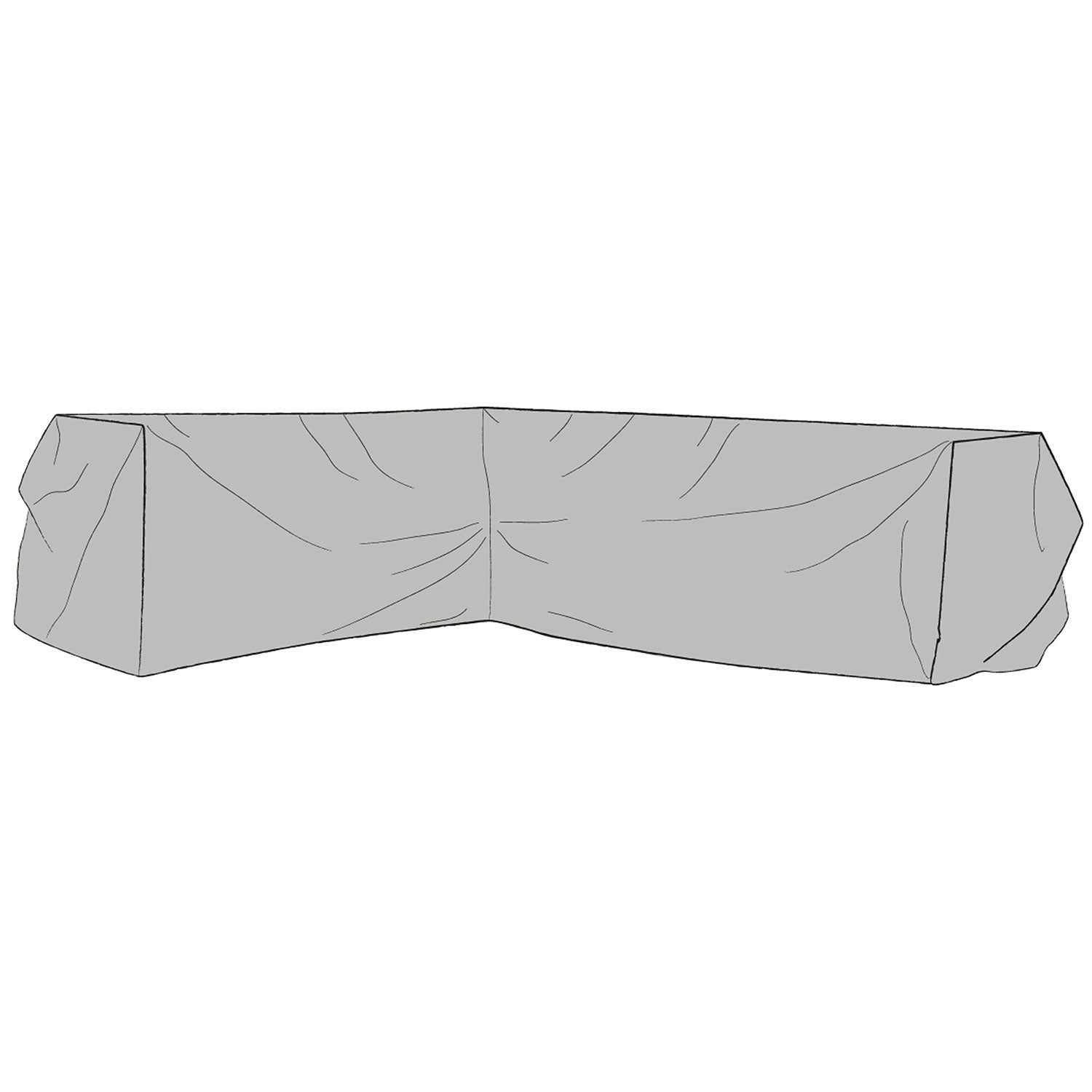Möbelbezug Ecksofa 83x292/234 cm grau Polyester