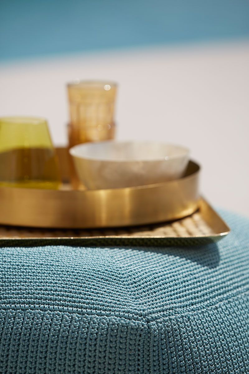 Divine Hocker 55X55 cm Türkis