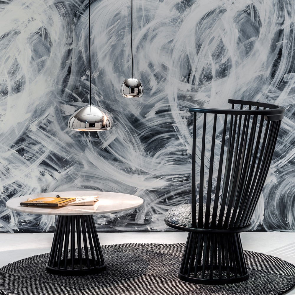 Fan Loungesessel Black