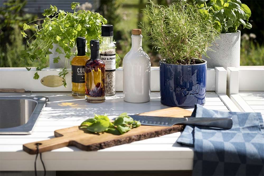 Läckö Outdoor Küche / Werkbank Weiß 