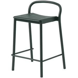 Linear Steel Niedriger Barhocker Dark Green