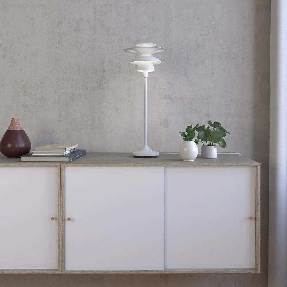 Picasso Tischleuchte 460 mm Matt Weiß