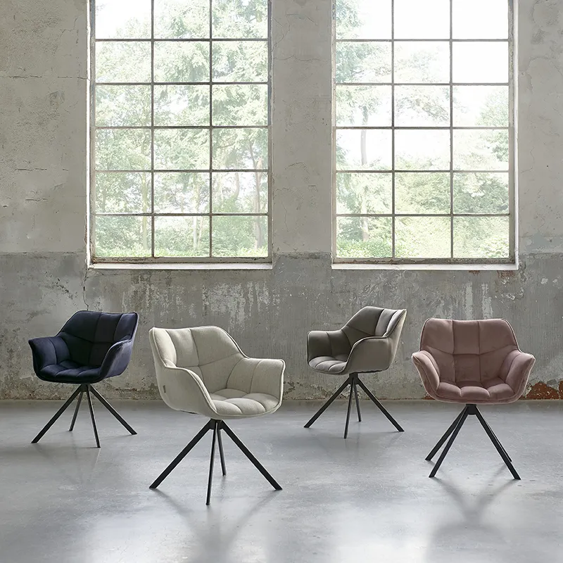 Carnaby stuhl mit armlehne mouliné linen fabulous flax