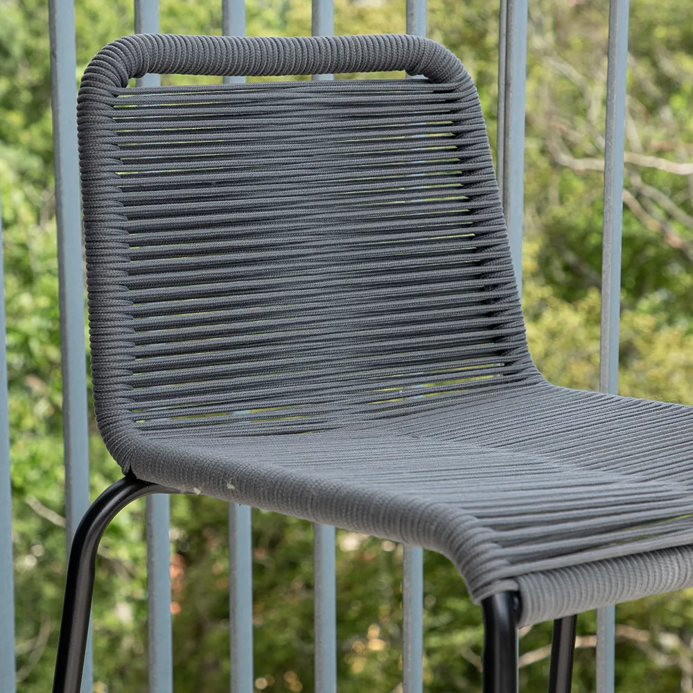 Lindos Barhocker dunkelgrau 2er-Pack