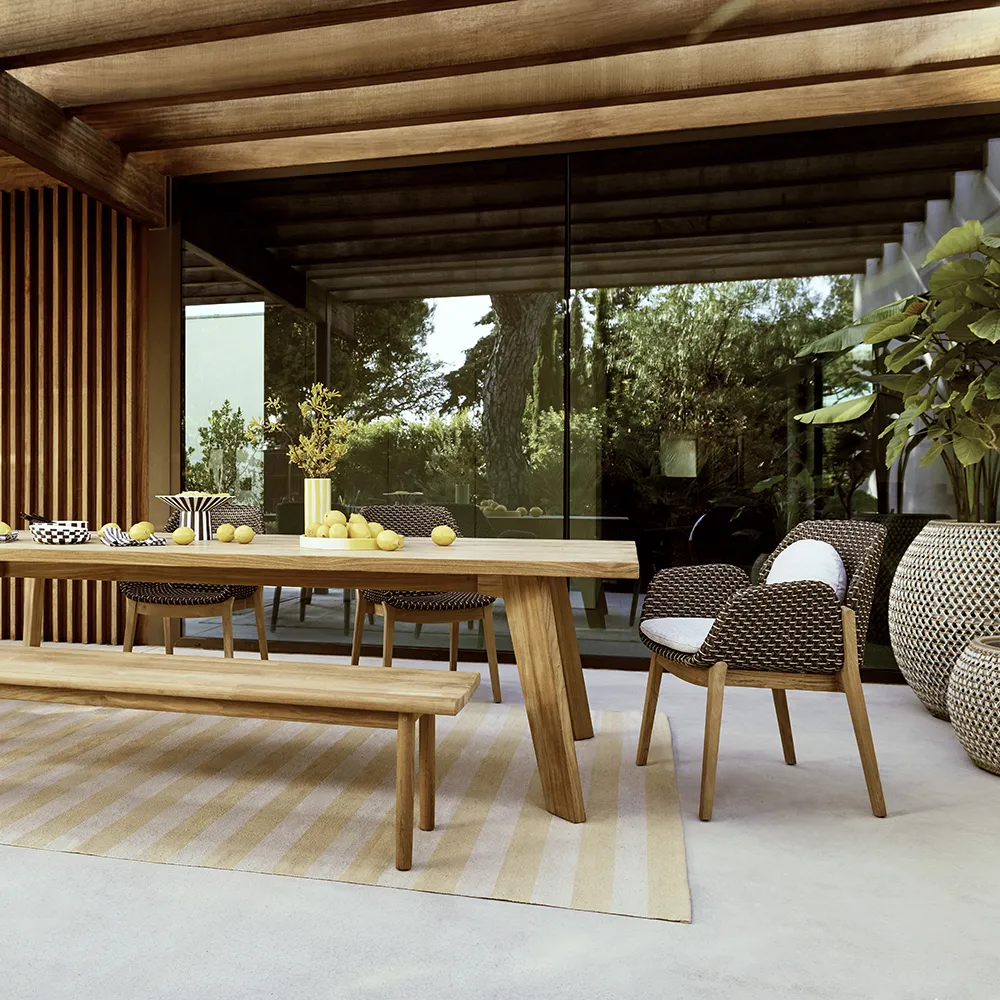 CALADIO Armlehnstuhl DF3 teak 0205 salak 0240