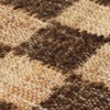 Handgewebter Wollteppich Check 70x180 cm Coffee