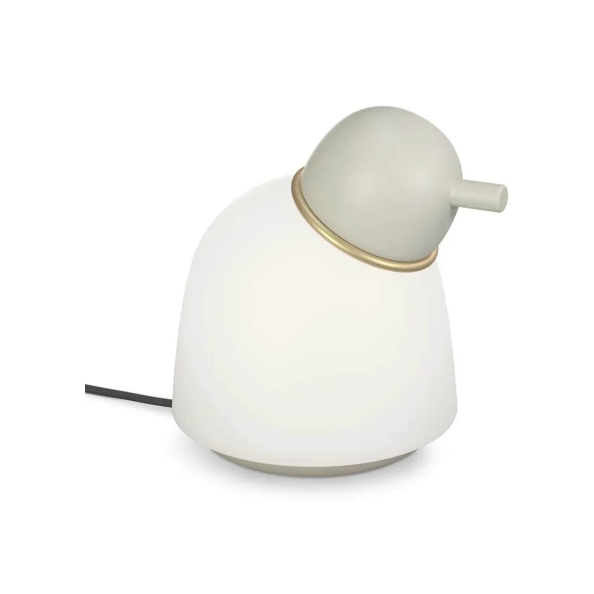 Bird Tischleuchte H21,5 cm Metall/Glas Sand/Messing/Opalglas