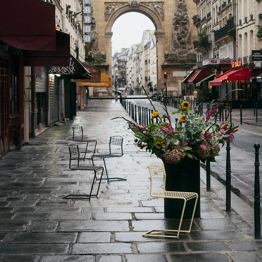 Stuhl High Tech Blue green