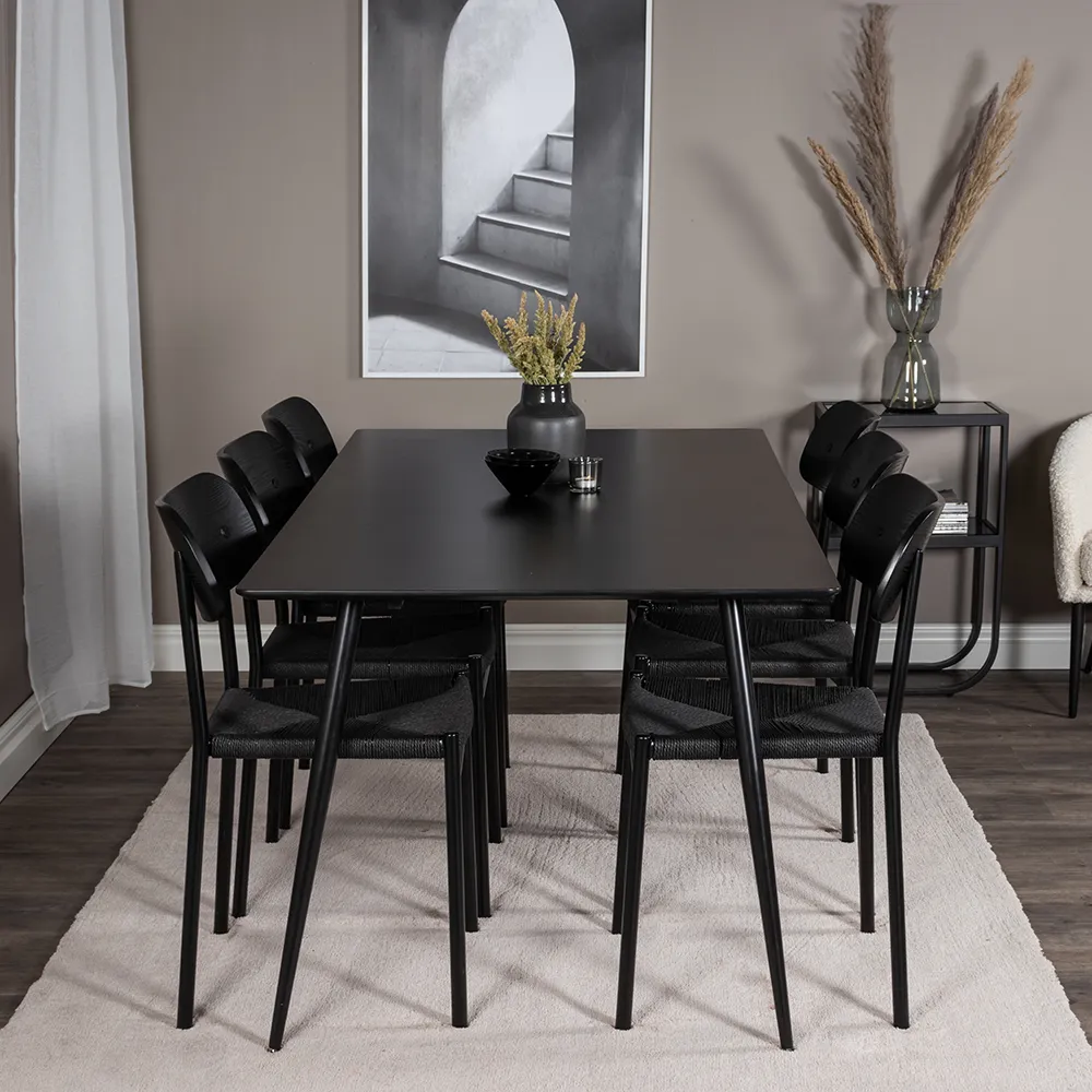 Polly Dining Chair Schwarz 2er-Pack 