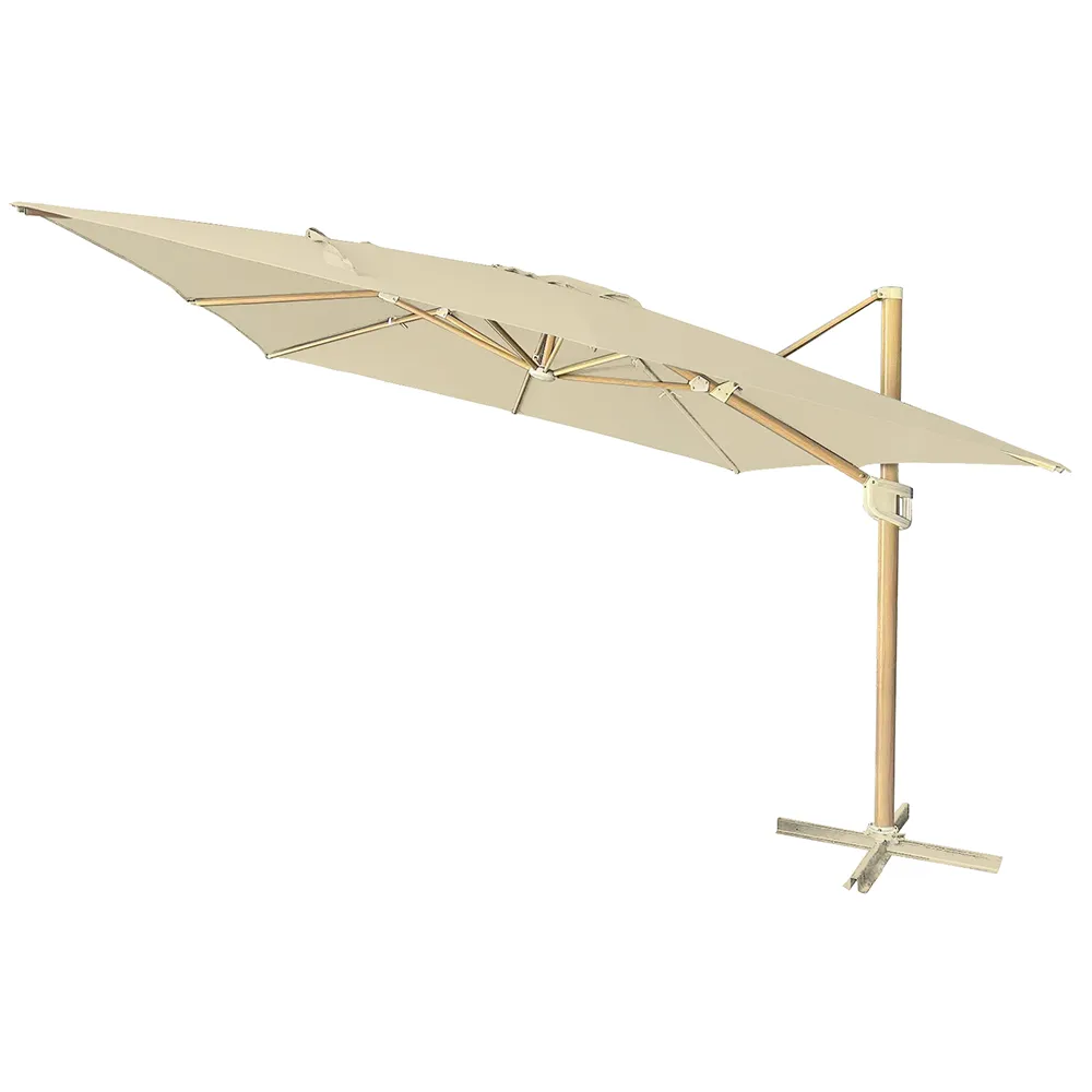 Hängender Sonnenschirm 300 x 300 cm Beige