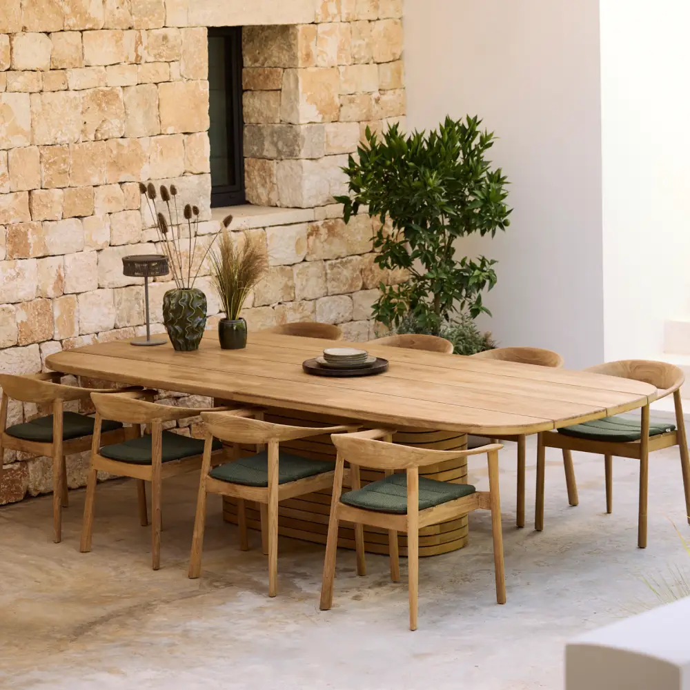 Mellow matbordgestell oval f/bordsskiva 240x130 cm & 300x130 cm Teak