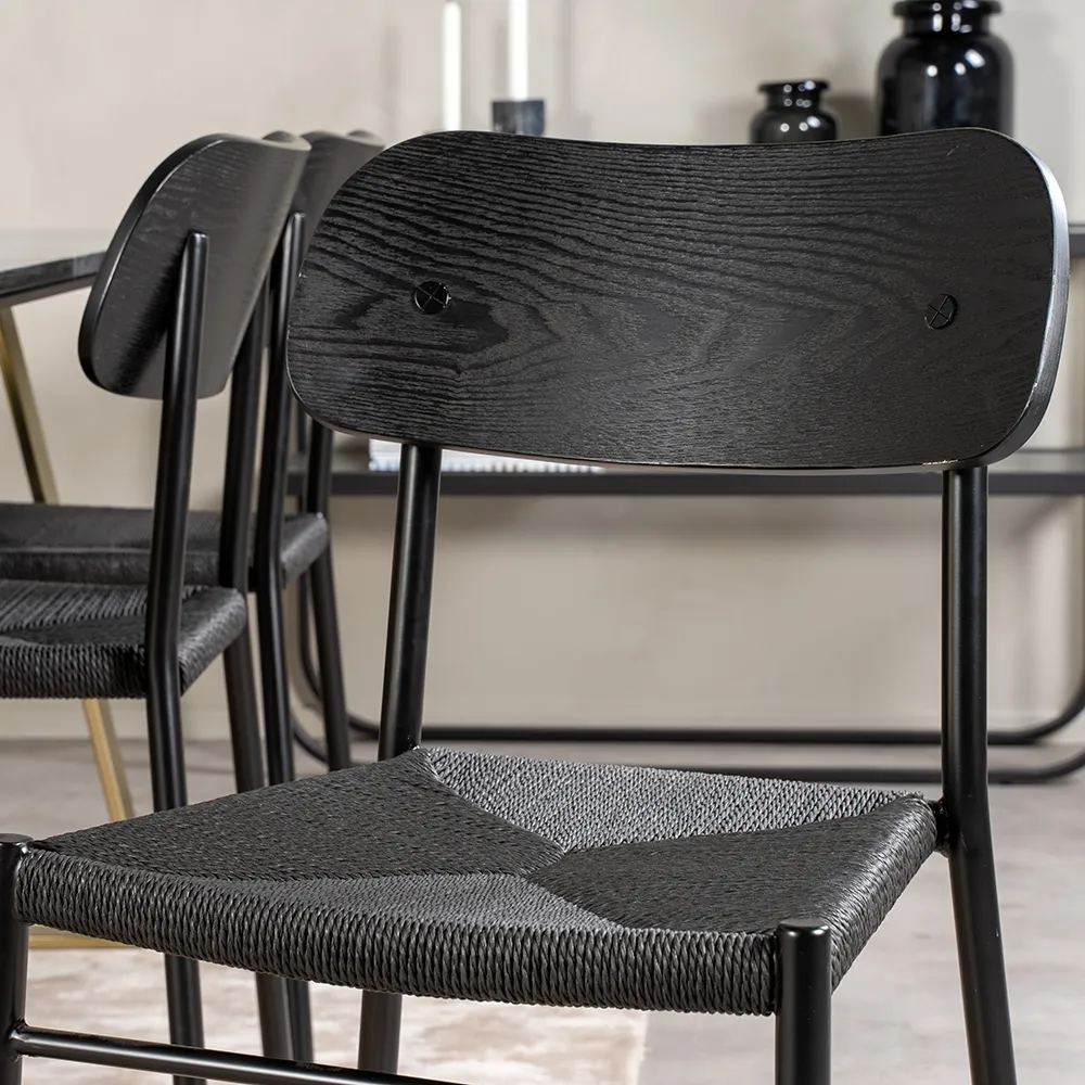 Polly Dining Chair Schwarz 2er-Pack 