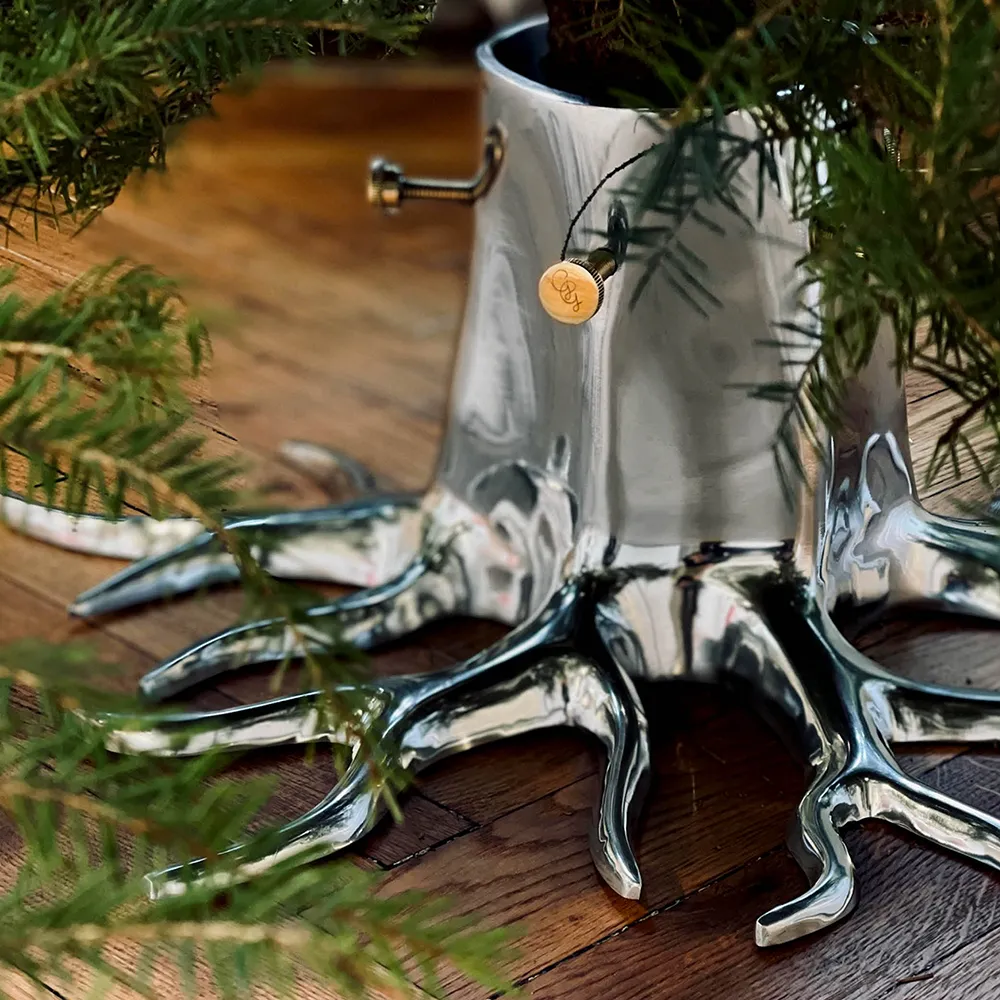 Weihnachtsbaumsockel Silber