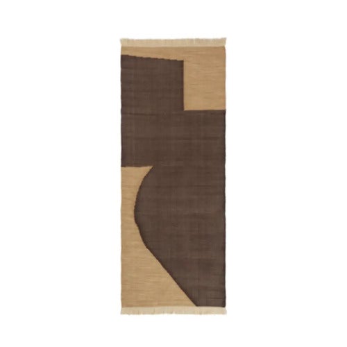 Forene Teppich 80x200 cm - Hellbraun/Schokolad