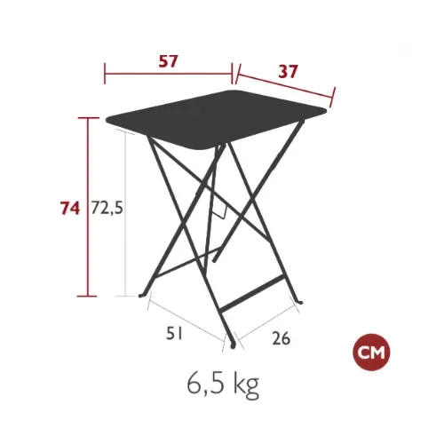 Bistro tisch 37x57 cm Acapulco blue