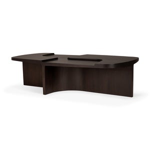 Brutalistischer Couchtisch Mahagoni 143x75 cm