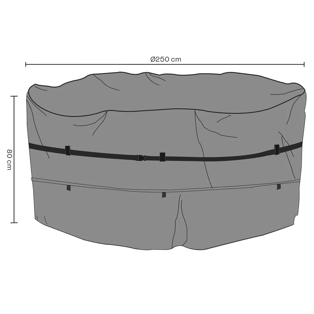 Möbelbezug Esstischgruppe Rund 250x80 cm Premium