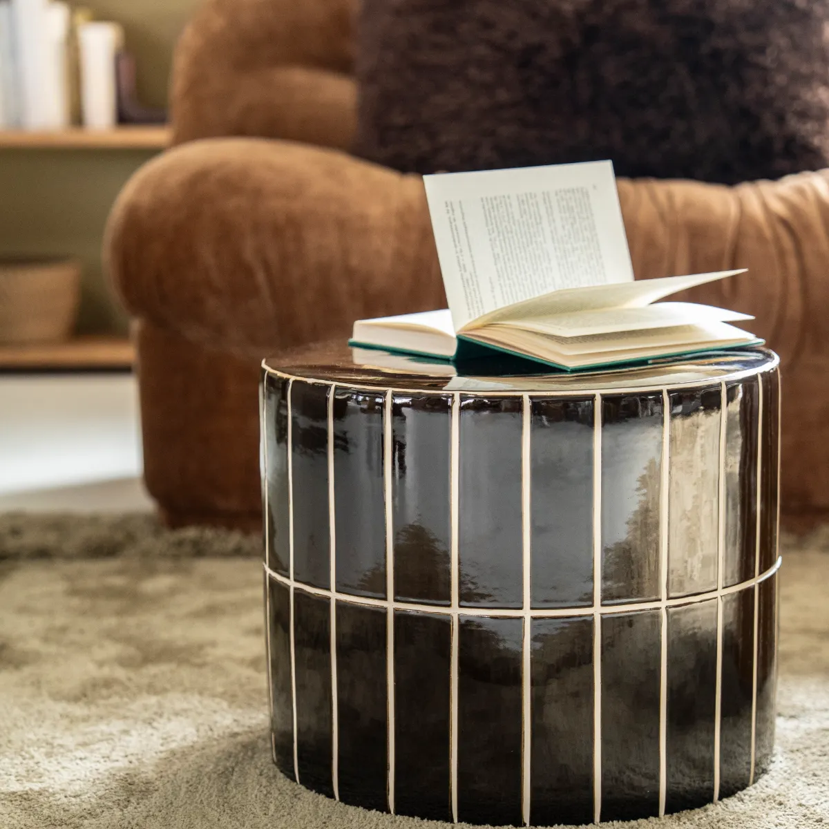 TileTastic 1  Couchtisch- brown 42x42x34 cm