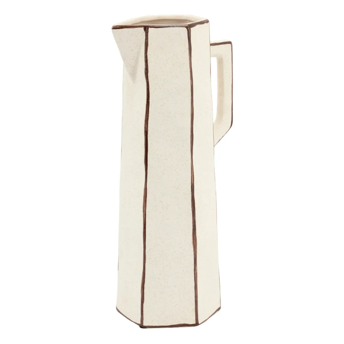Facet 2 18x13,5x39,5 cm Steingut Off white