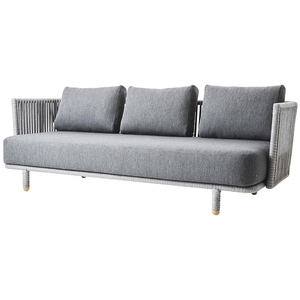Moments 3 Sitzer. Sofa inkl. Airtouch Kissenset grau