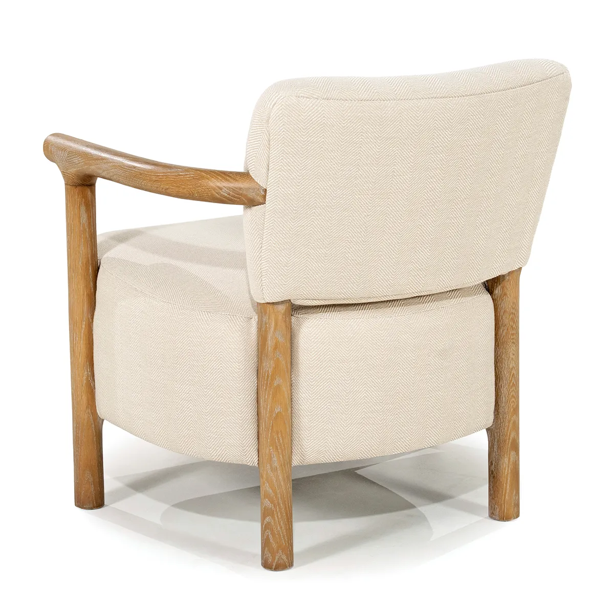 Sessel aus Eschenholz Glenn Herringbone Beige