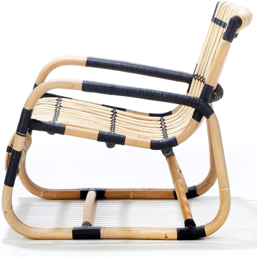 Curve Loungesessel Schwarz/Natur