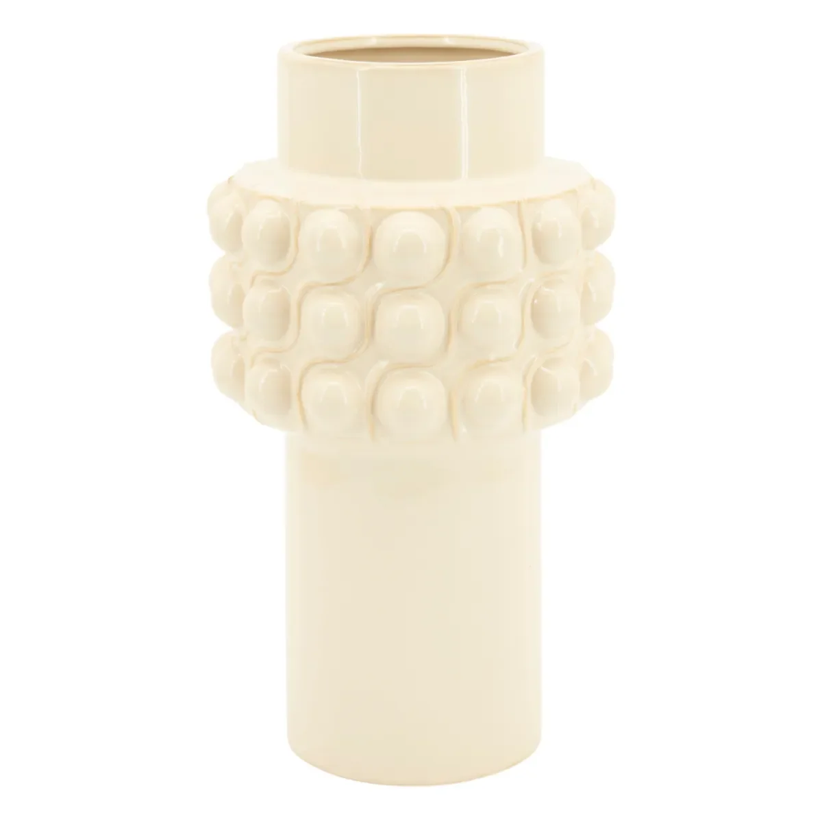 Saga large 23x23x41,5 cm Steingut off white