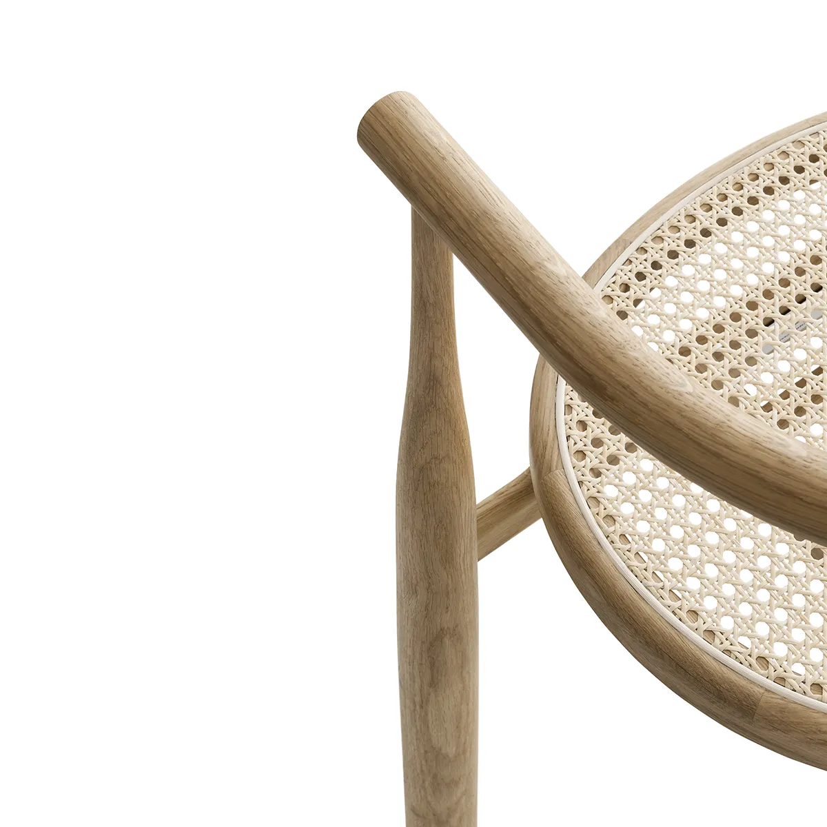 Armlehnstuhl Bukowski Rattan Eiche