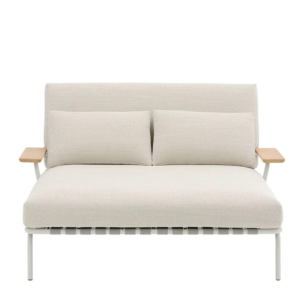 Loungebed Settle mit Armlehnen Grey